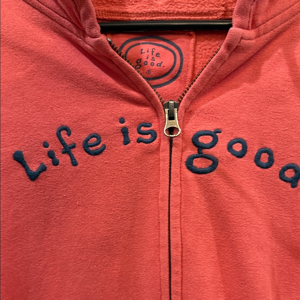 Life Is Good Coral Zip-Up Hoodie - Picture 5 of 6